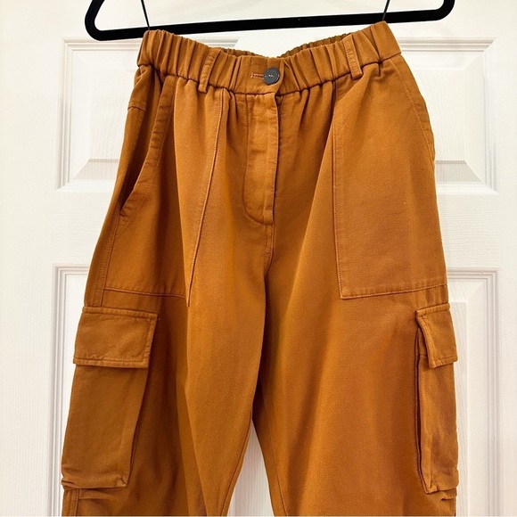 NEW Forté Forté Tapered Cotton Cargo Trousers Camel Brown sz 0 - Picture 5 of 11